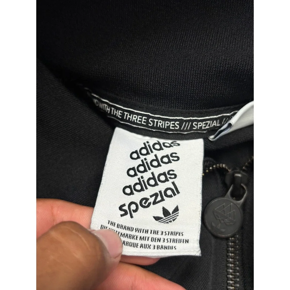 Adidas Spezial Track Jacket Black Full Zip Mock Neck Mens Small S S96323